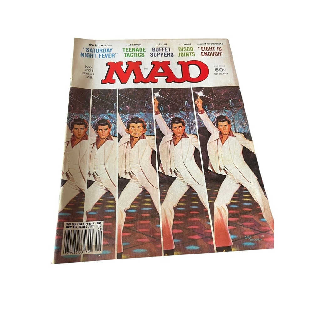 Mad Magazine September 1978 Issue #201 Travolta Disco - Saturday Night Fever